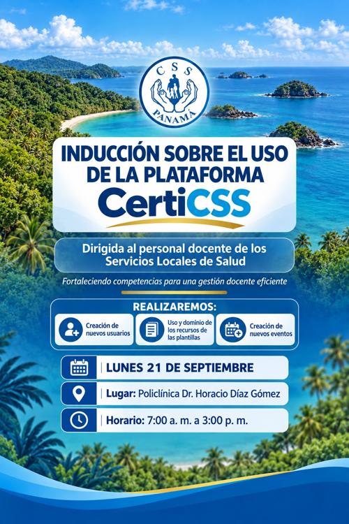 INDUCCION SOBRE USO DE LA PLATAFORMA CertiCSS AL PERSONAL DE SERVICIOS LOCALES DE SALUD DOCENTES