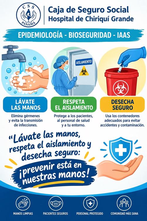 "Lávate las Manos, Respeta el Aislamiento y Desecha Seguro: ¡Prevenir está en nuestras Manos!"