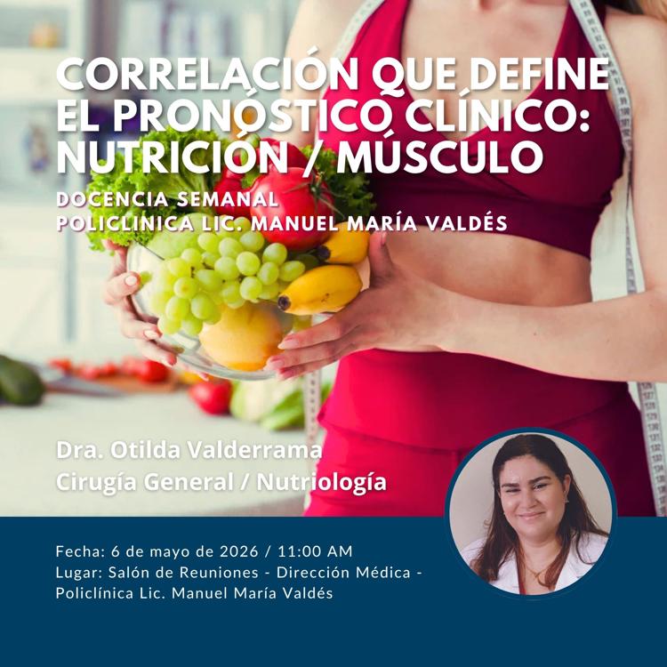 Correlación que define el pronóstico clínico: nutrición/músculo