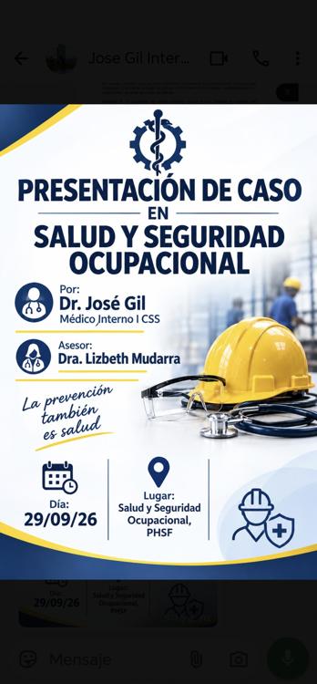 Presentación de Caso Clinico de Salud y Seguridad Ocupacional