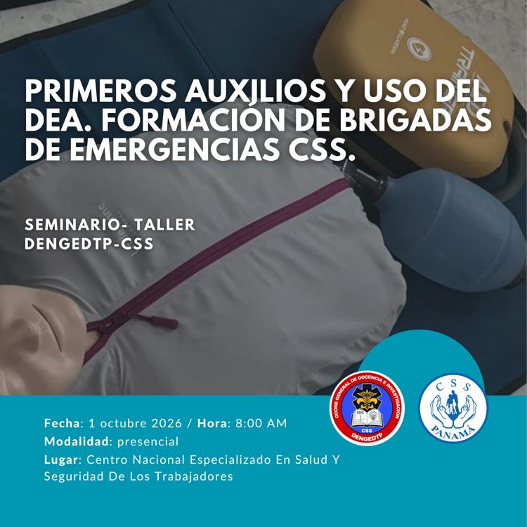 Primeros auxilios y uso del DEA. Formación de brigadas de emergencias CSS.