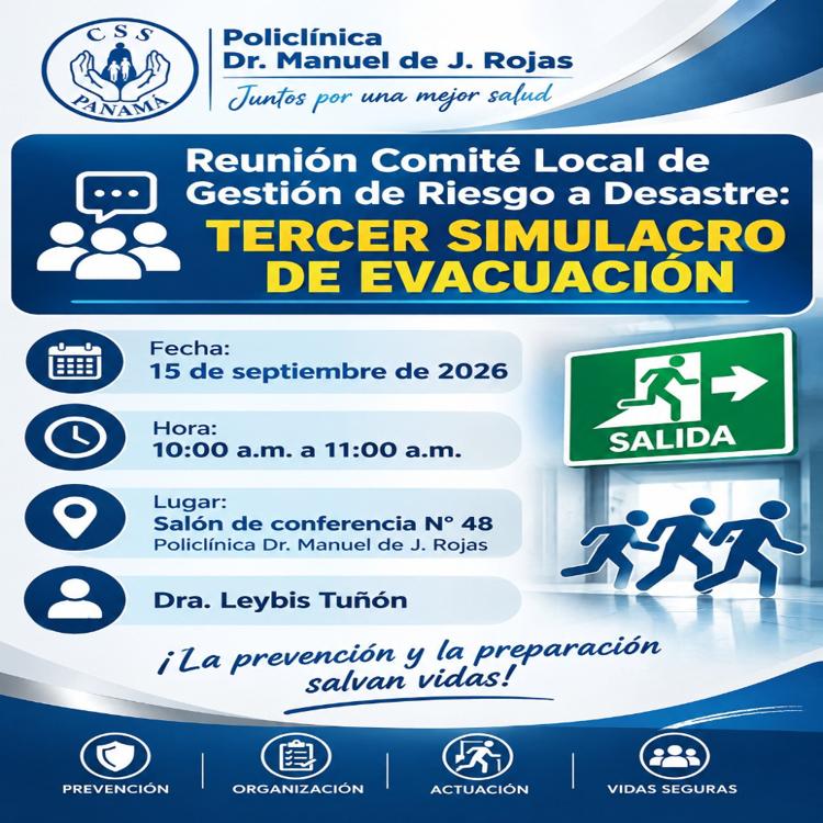 REUNION DEL COMITE LOCAL DE GESTION DE RIESGO A DESASTRES: TERCER SIMULACRO NACIONAL DE EVACUACION