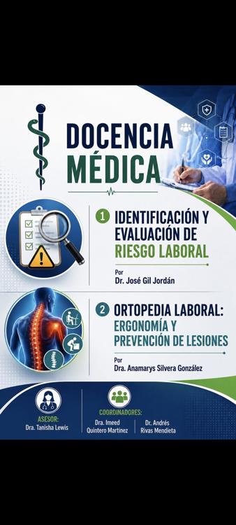 1. Identificación y evaluación de riesgo laboral. 2. ortopedia Laboral: Ergonomía y prevención de lesiones.