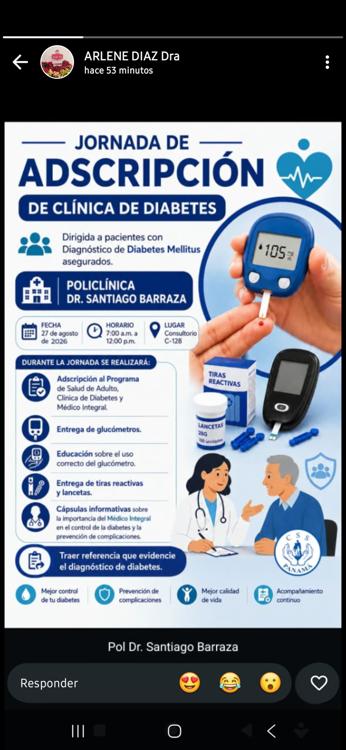 II Jornada de adscripción Masiva a Clínica de Diabetes